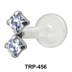 Dual Stone Tragus Piercing TRP-456