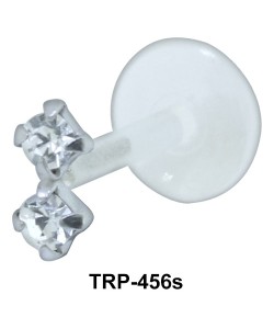 Double Stone Tragus Piercing TRP-456s