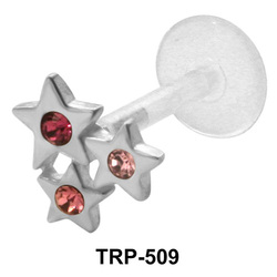 Triple Star Shaped Tragus Piercing TRP-509 