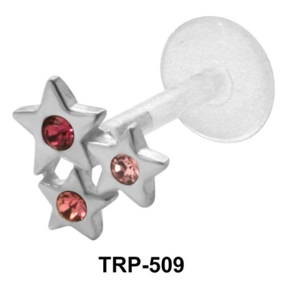 Triple Star Shaped Tragus Piercing TRP-509 