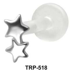 Double Star Shaped Tragus Piercing TRP-518