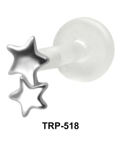 Double Star Shaped Tragus Piercing TRP-518