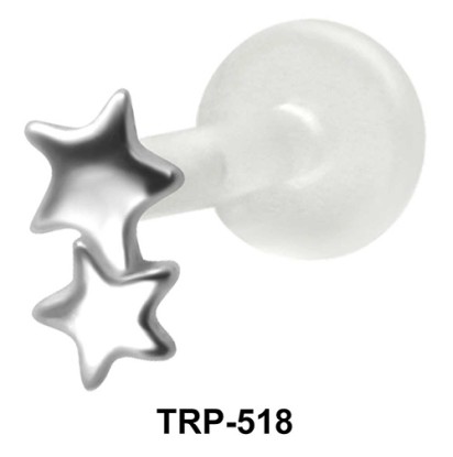 Double Star Shaped Tragus Piercing TRP-518
