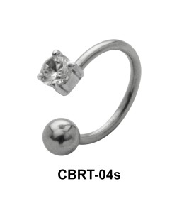 Prong Set Stone Circular Barbells CBRT-04s