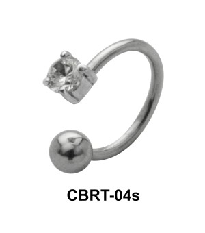 Prong Set Stone Circular Barbells CBRT-04s