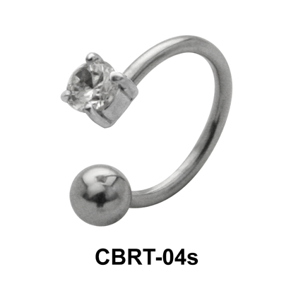 Prong Set Stone Circular Barbells CBRT-04s