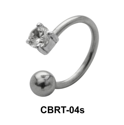 Prong Set Stone Circular Barbells CBRT-04s