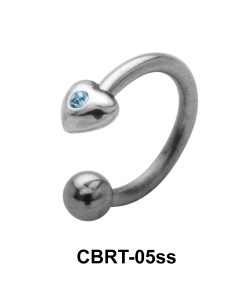 Little Heart Circular Barbells Face Piercing CBRT-05ss