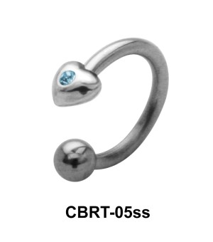 Little Heart Circular Barbells Face Piercing CBRT-05ss