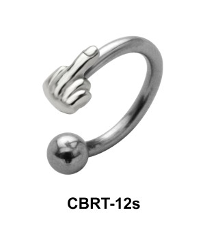 Fuck Sign Circular Barbells Face Piercing CBRT-12s