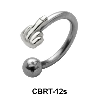 Fuck Sign Circular Barbells Face Piercing CBRT-12s