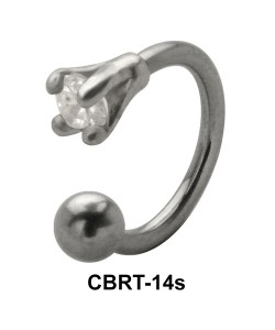 Prong Set Round Stone Circular Barbells CBRT-14s