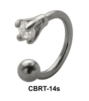 Prong Set Round Stone Circular Barbells CBRT-14s