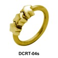 Triple Star Belly Piercing Ring DCRT-04s