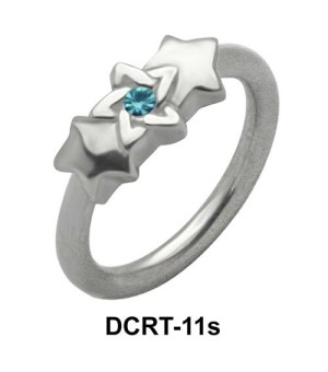 Stone Starred Belly Piercing Ring DCRT-11s