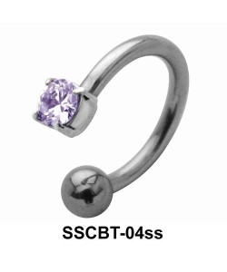 Smaller Stone Set Circular Barbell CBRT-04ss