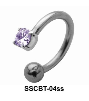 Smaller Stone Set Circular Barbell CBRT-04ss