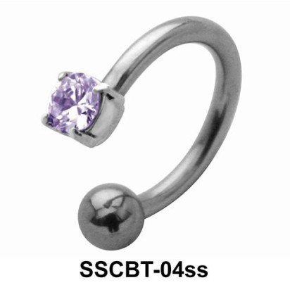 Smaller Stone Set Circular Barbell CBRT-04ss