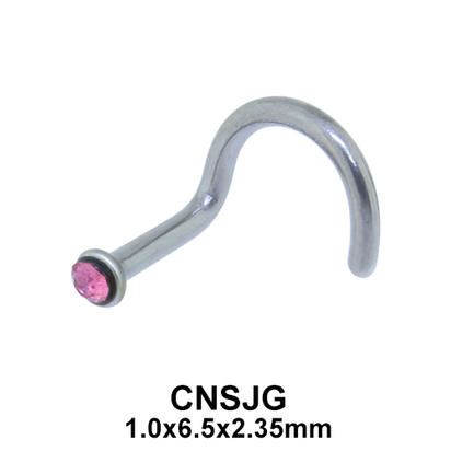 Rhinestone Surgical Steel Nose Stud CNSJG