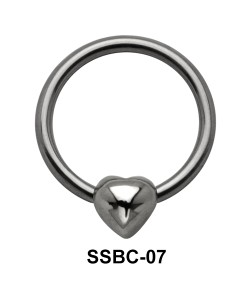 Shiny Heart Closure Rings Mini Attachments SSBC-07