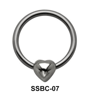 Shiny Heart Closure Rings Mini Attachments SSBC-07