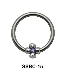 Stone Set Flower Closure Rings Mini Attachments SSBC-15