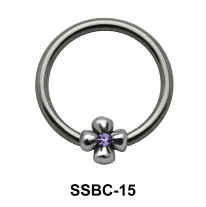 Stone Set Flower Closure Rings Mini Attachments SSBC-15