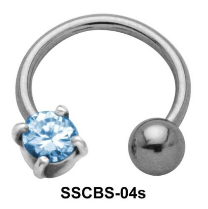 Round CZ Circular Barbells SSCBS-04s
