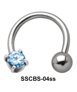 Round Small CZ Circular Barbells SSCBS-04ss