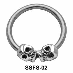 Dual Skull Face Closure Ring SSFS-02