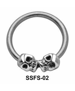 Dual Skull Face Closure Ring SSFS-02