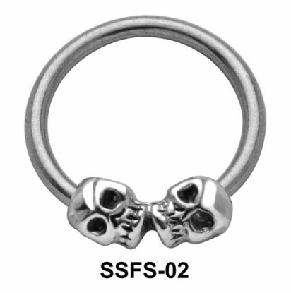 Dual Skull Face Closure Ring SSFS-02