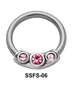 Multistoned Face Closure Ring SSFS-06