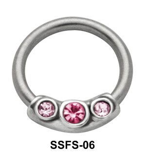 Multistoned Face Closure Ring SSFS-06