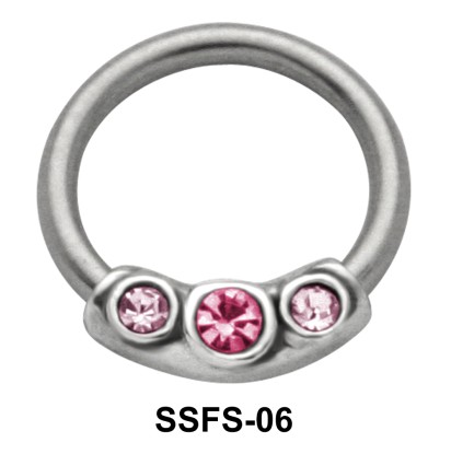 Multistoned Face Closure Ring SSFS-06