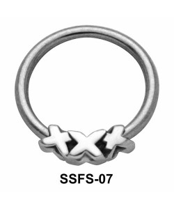 Triple X Face Closure Ring SSFS-07