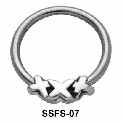 Triple X Face Closure Ring SSFS-07