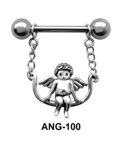 Swinging Fairy Shaped Nipple Piercing ANG-100 