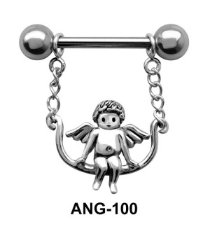 Swinging Fairy Shaped Nipple Piercing ANG-100 