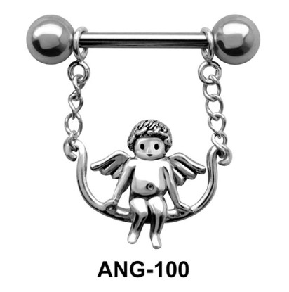 Swinging Fairy Shaped Nipple Piercing ANG-100 