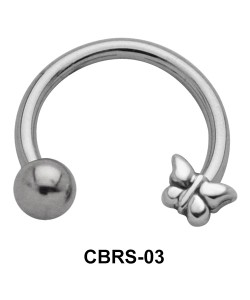 Butterfly Nipple Piercing Circular Barbells CBRS-03