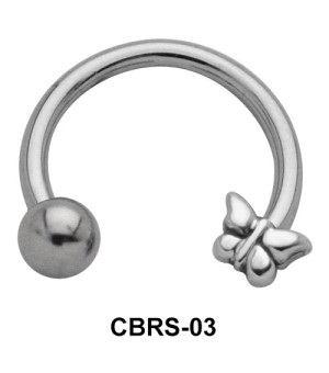 Butterfly Nipple Piercing Circular Barbells CBRS-03