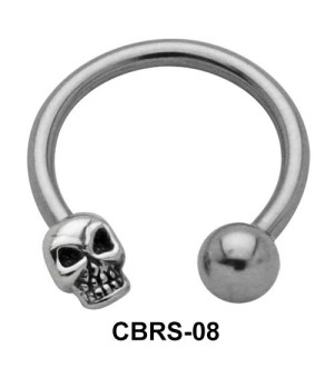 Skull Nipple Circular Barbell CBRS-08