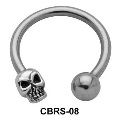 Skull Nipple Circular Barbell CBRS-08