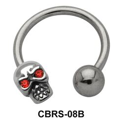Skull Nipple Piercing Circular Barbells CBRS-08B
