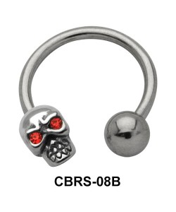 Skull Nipple Piercing Circular Barbells CBRS-08B