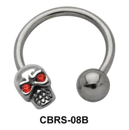 Skull Nipple Piercing Circular Barbells CBRS-08B