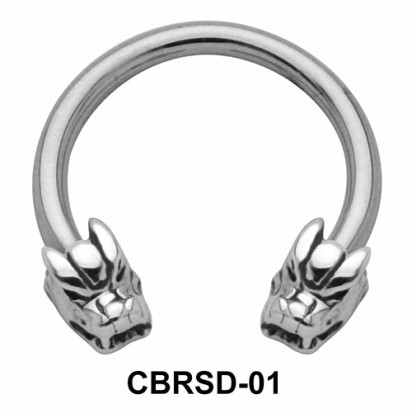 Elegant Dragon Nipple Circular Barbell CBRSD-01