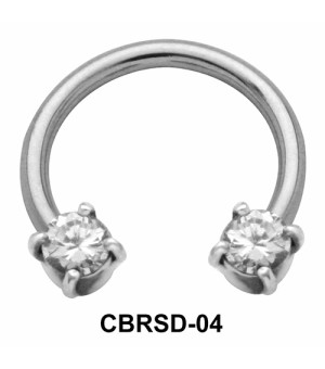 Shiny CZ Nipple Circular Barbell CBRSD-04