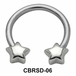 Plain Stars Nipple Circular Barbell CBRSD-06